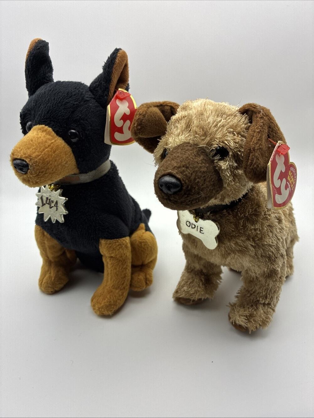 Ty Beanie Baby Garfield Movie Odie And Luca Dogs Characters Lot Of 2